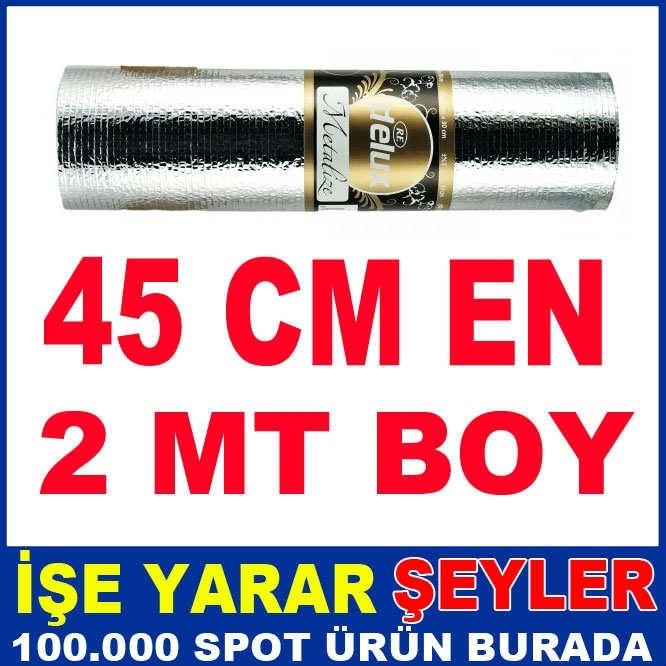 METALİZE 2 M X 45 CM KAYDIRMAZ ÖRTÜ 