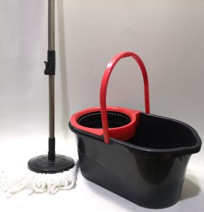 Microfiber Püsküllü Dönerli Mop Temizlik Kova Seti 360°Metal Saplı Santrafüj Sistem Sık-Sil-Yıka-Arındır Üst Düzey Temizliğin Adresi