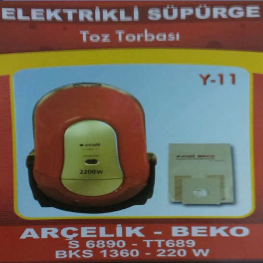 Abnturk  Özel Üretim 10 Adet ArçelikBEKO S6890-TT689 Süpürge Toz Torbası Sıfır Düzeyinde 3 Kat Elyaf
