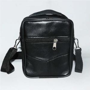 Gerçek Deri El Çantası - Askılı 4 Cepli Dikey Küçük Boy Hakiki Deri El Çantası 14x16cm