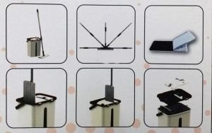 5 Paspaslı Microfiber Tablet Mop Yılın 1 Numara Temizlik Seti Temizlik Seti 6+6=12 Lt Kova+Metal Sap