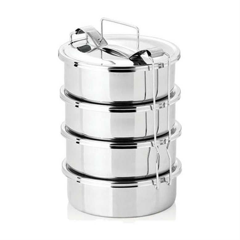 Isıtılabilir sefertası 4 katlı 1-3 kişilik,12x6cm sefer tası