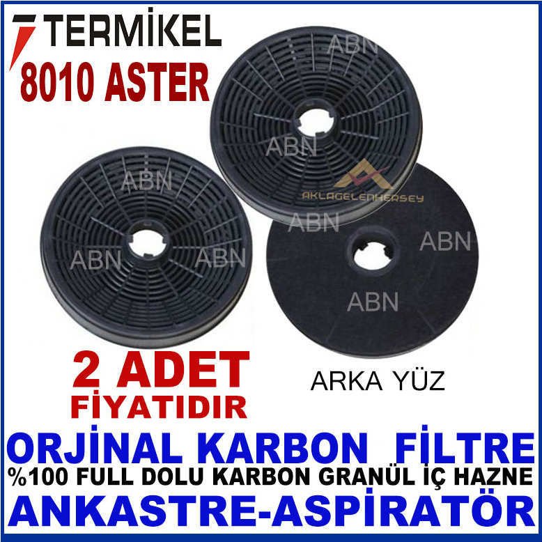TERMİKEL ANKASTRE DAVLUMBAZ FİLTRESİ TERMİKEL 8010 ASTER MODEL DAVLUMBAZ İÇİN GRANÜL KARBONLU FİLTRE