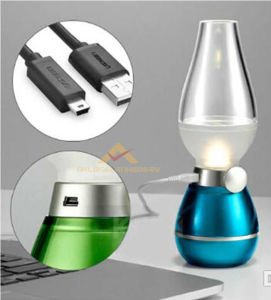 ÜFLEMEYLE YanıpSönen ŞARJLI ANTİKA İDARE LAMBASI-3