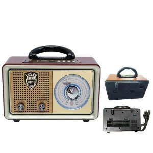 Meier M-110BT USB/SD/MP3/FM/Bluetooth Şarjlı Nostaljik Müzik Kutusu Multimedya Radyo Çalar