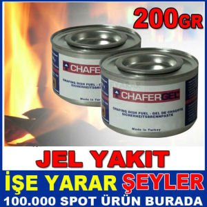 200g TÜRK MALI METAL KUTU MAVİ ALEVLI JEL YAKITI