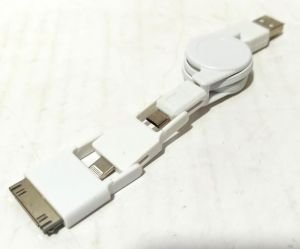 Multifonksiyonel Micro USB iPhone 4 ve Lightning Uçlu Şarj Aleti