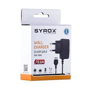 Syrox 0.6A Şarj Cihazı Samsung E1205 / E1190 / E1150 / D880 -J13K