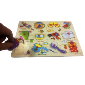 ER108 Kitap Puzzle 6 Sayfalı Eğitici Ve Sağlıklı Ahşap Oyuncak Zeka Gelişimine Destekçi