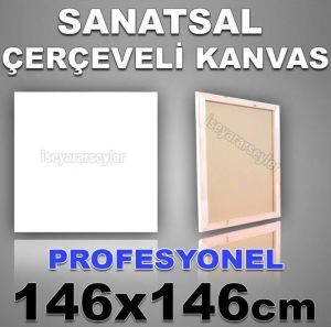 AHŞAP ÇERÇEVELİ RESİM TUVALİ HAZIRTUAL 146x146