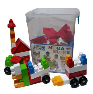 Jumbo Boy Parçalar Mega Blok's 140 Parça Saklama Kaplı Lego Seti Eğlenceli ve Sağlığa Zararsız Set