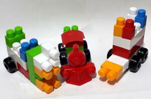 Jumbo Boy Parçalar Mega Blok's 140 Parça Saklama Kaplı Lego Seti Eğlenceli ve Sağlığa Zararsız Set