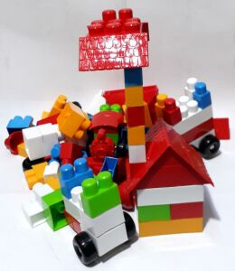 Jumbo Boy Parçalar Mega Blok's 140 Parça Saklama Kaplı Lego Seti Eğlenceli ve Sağlığa Zararsız Set