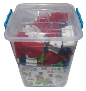 Jumbo Boy Parçalar Mega Blok's 140 Parça Saklama Kaplı Lego Seti Eğlenceli ve Sağlığa Zararsız Set