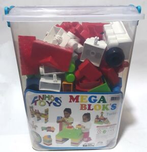 Jumbo Boy Parçalar Mega Blok's 140 Parça Saklama Kaplı Lego Seti Eğlenceli ve Sağlığa Zararsız Set