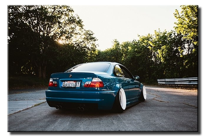 MAVİ BMW M3 6 değişen ölçü ORİJİNAL KANVAS TABLO