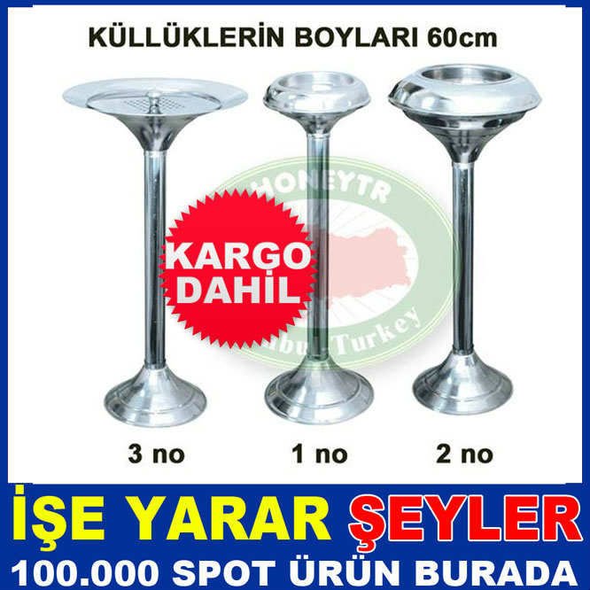 PASLANMAZ ÇELİK AYAKLI KÜLLÜK İMALATAN SATIŞ 3no