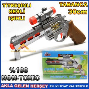 TİTREŞİMLİ IŞIKLI SESLİ SUPERGUN OYUNCAK TABANCA