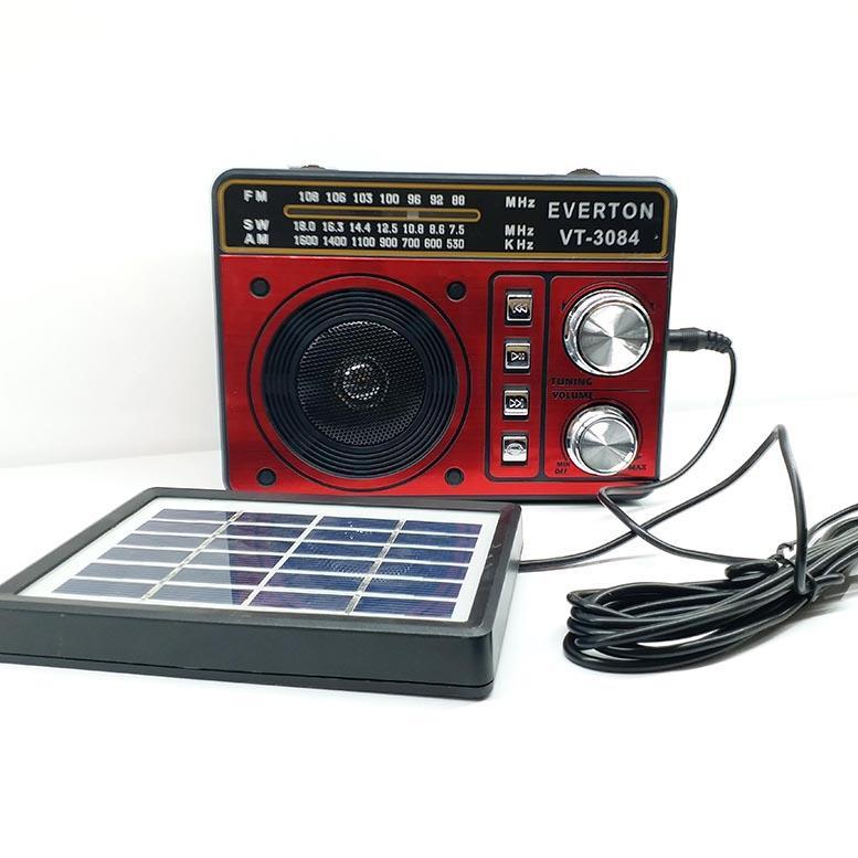 Güneş Enerjili Fenerli Şarjlı Mp3 Usb Fm Radyo Everton Vt-3084