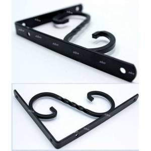 Metal Ferforje Raf Ayağı Raf Altı L Ayak Vida+Dübeller Çelik Raf Ayağı Raf Altı Demiri