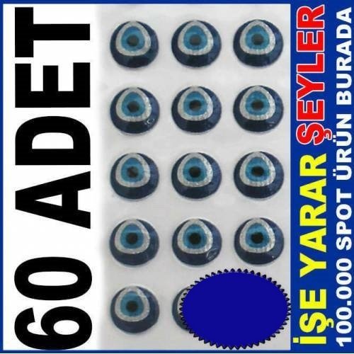 Yapışkanlı 0,4 Mm Çap Nazar Boncuğu Sticker