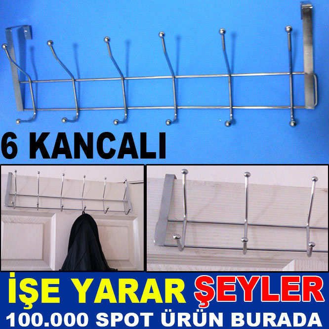 6 KANCALI PASLANMAZ ÇELİK AMERİKAN KAPI ASKISI