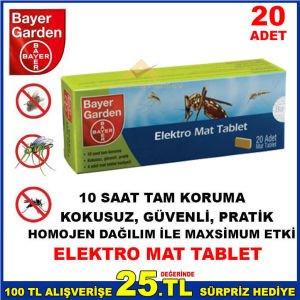 BAYER GARDEN 20 ADET ELEKTRO MAT TABLET KAPSÜL-1