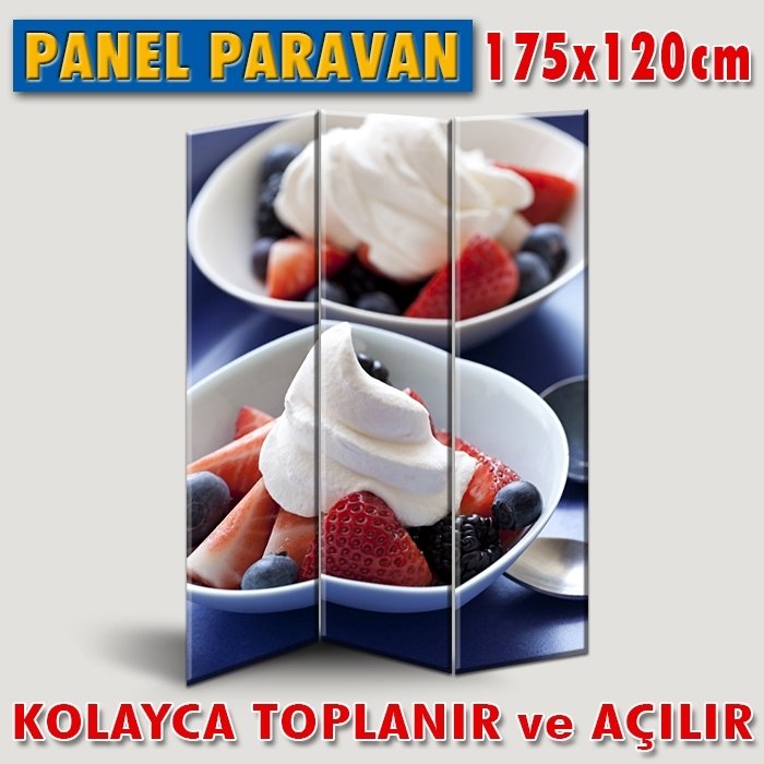 GÖRSELLİ KATLANIR PANEL BÖLME SİSTEMİ - MEYVE & KREMA