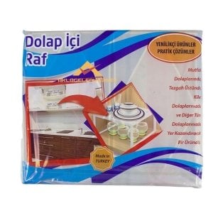 PRATİK MONTAJLI DOLAP İÇİ TEZGAH ÜSTÜ 2 KAT METAL RAF DÜZENLEYİCİ