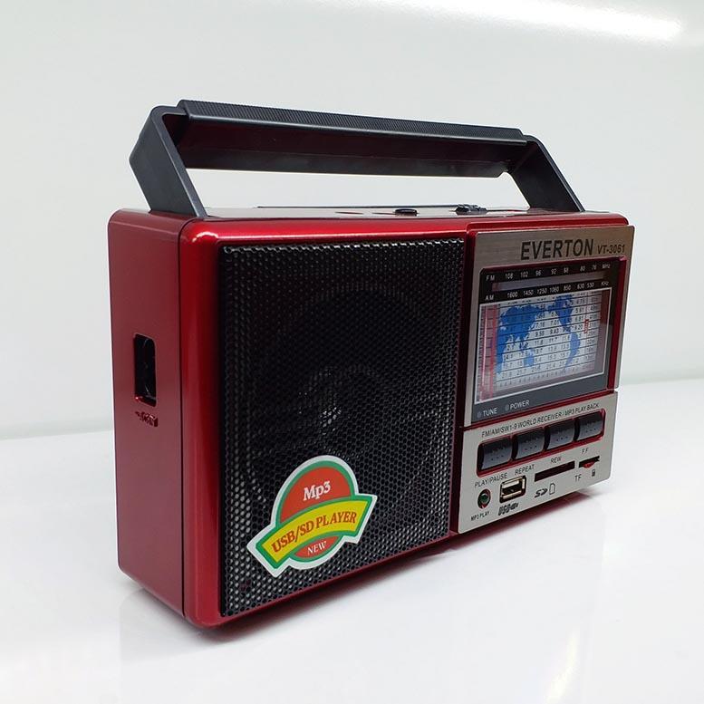 Şarjlı Taşınabilir Müzik Kutusu Mp3 Usb Fm Radyo Everton VT-3061
