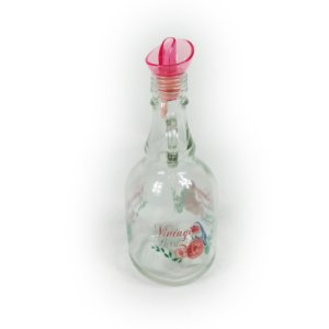 Gül Desenli Damacana Model Cam Yağdanlık Sirkelik 500 ml Kapasite