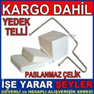 YEDEK TEL HEDİYELİ PASLANMAZ ÇELİK PEYNİR DİLİMLEYİCİ