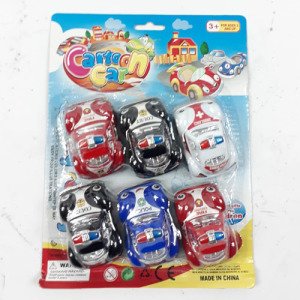Plastik İtfatiye,Polis,Ambulans Mini Çek Bırak 6lı Set Araba