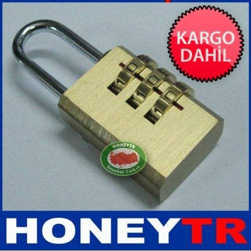 3 KADEME GÜVENLİK ŞİFRELİ ASMA KİLİT PRİNÇTEN KD