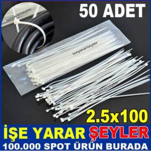 Kilitli Cırt Kelepçe Naylon Kablo Bağı