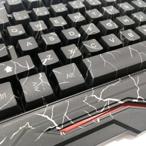 Platoon Pl-474 Işıklı Gamer Klavye Işıklı Oyuncu Klavyesi Damar Desenli Usb Girişli