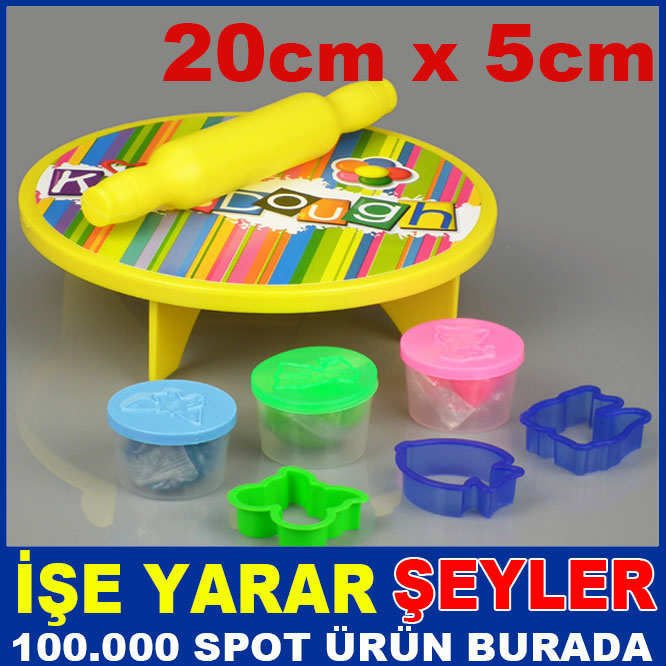 3 RENKLİ 8 PARÇA MERDANELİ SET OYUN HAMURU