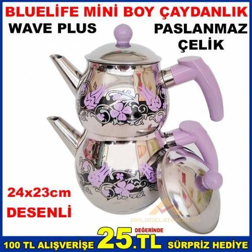BLUELİFE MİNİ BOY PASLANMAZ ÇELİK ÇAYDANLIK SETİ