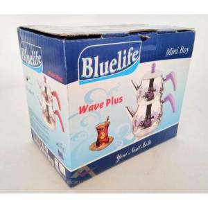 BLUELİFE MİNİ BOY PASLANMAZ ÇELİK ÇAYDANLIK SETİ