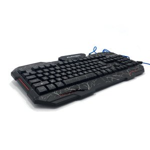 Platoon Pl-474 Işıklı Gamer Klavye Işıklı Oyuncu Klavyesi Damar Desenli Usb Girişli