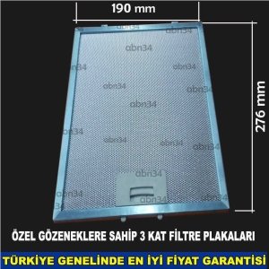Alüminyum Davlumbaz Filtresi190x276mm Ankastre Filtresi19x27.6cm