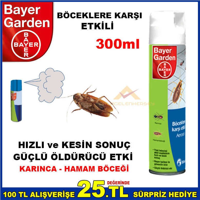 BAYER BÖCEKLERE KARŞI ETKİLİ ÖLDÜRCÜ BÖCEK İLACI -1
