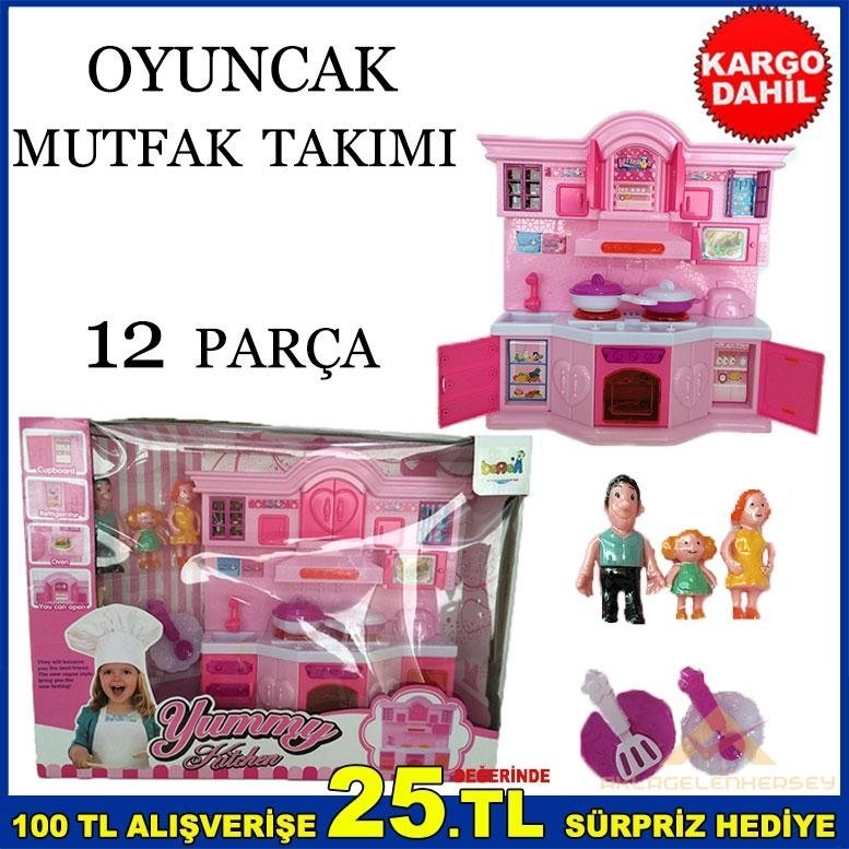 YUMMY 12 PARÇA EĞİTİCİ OYUNCAK MUTFAK TAKIMI KD