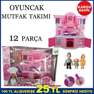 YUMMY 12 PARÇA EĞİTİCİ OYUNCAK MUTFAK TAKIMI KD