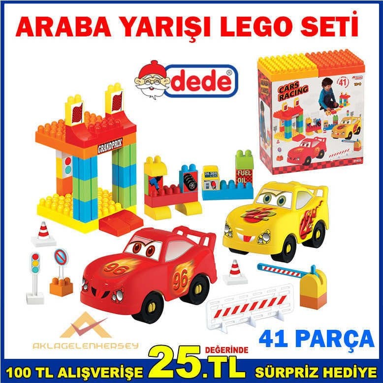EĞİTİCİ OYUNCAK ARABA YARIŞI 41 PCS LEGO SETİ
