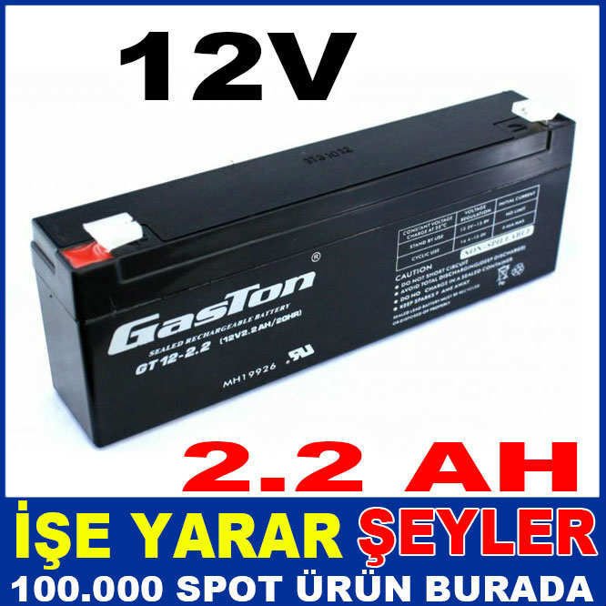 GT12-2.2 GASTON IŞILDAK KURU AKÜ 12V 2.2AH