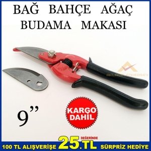 PROFESYONEL 9''İNÇ BAĞ BAHÇE AĞAÇ BUDAMA MAKASI
