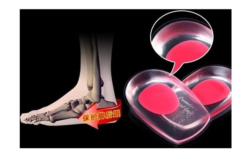 Topuk Silikonu Şeffaf Pembe Bayan