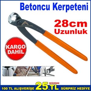 Betoncu Kerpeteni 28cm Uzunluğunda Oksit Kaplamalı Uzun Boy