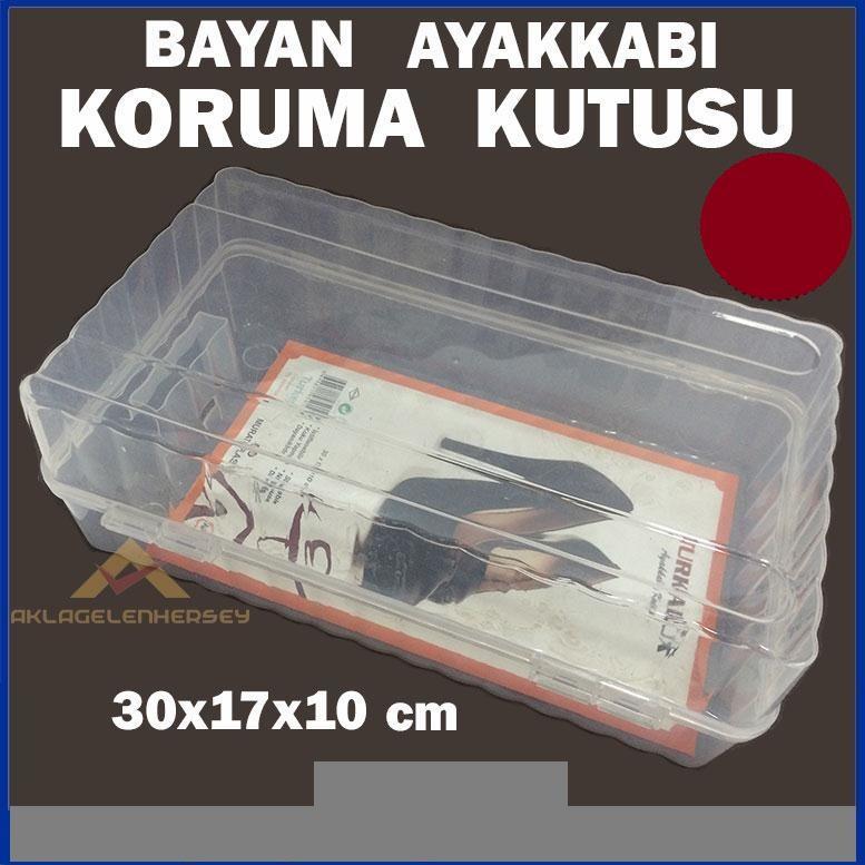 30X17X10 CM ŞEFFAF BAYAN AYAKKABI KORUMA KUTUSU